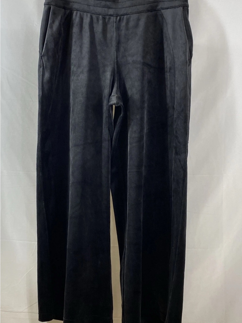 lululemon XL  Black velour Wide-Leg track  or lounge Pants